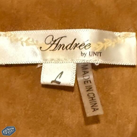 ANDRÉE by UNIT Tan Suede Fringe Jacket w/ Embroidered Cactus &Thunderbird Design - Picture 16 of 16